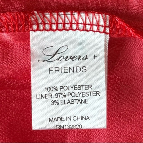 LOVERS + FRIENDS | REVOLVE Mon Amour Mini Dress | Red Lace  Cocktail Wedding | S - Picture 9 of 11